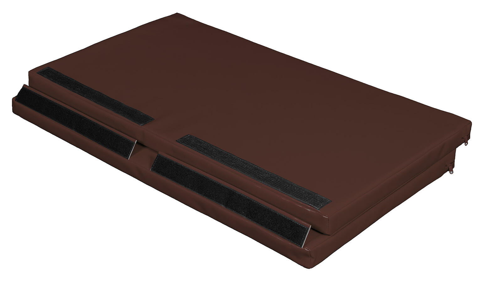 Materac dwuczęściowy z rzepami UNDERFIT 130 x 120 x 6 cm twardy brązowy 5/7