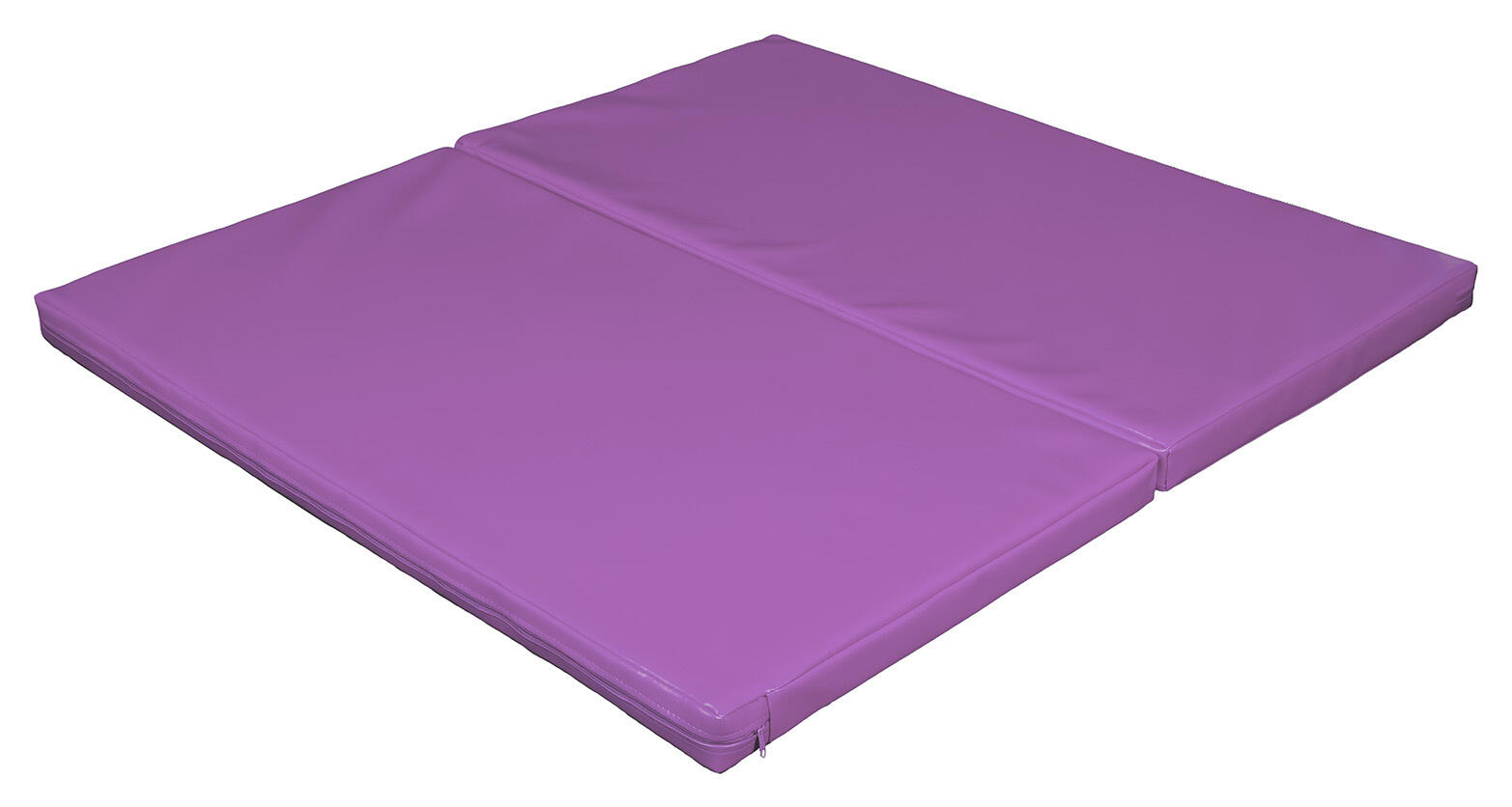 Materac dwuczęściowy z rzepami UNDERFIT 130 x 120 x 6 cm twardy fioletowy 2/7