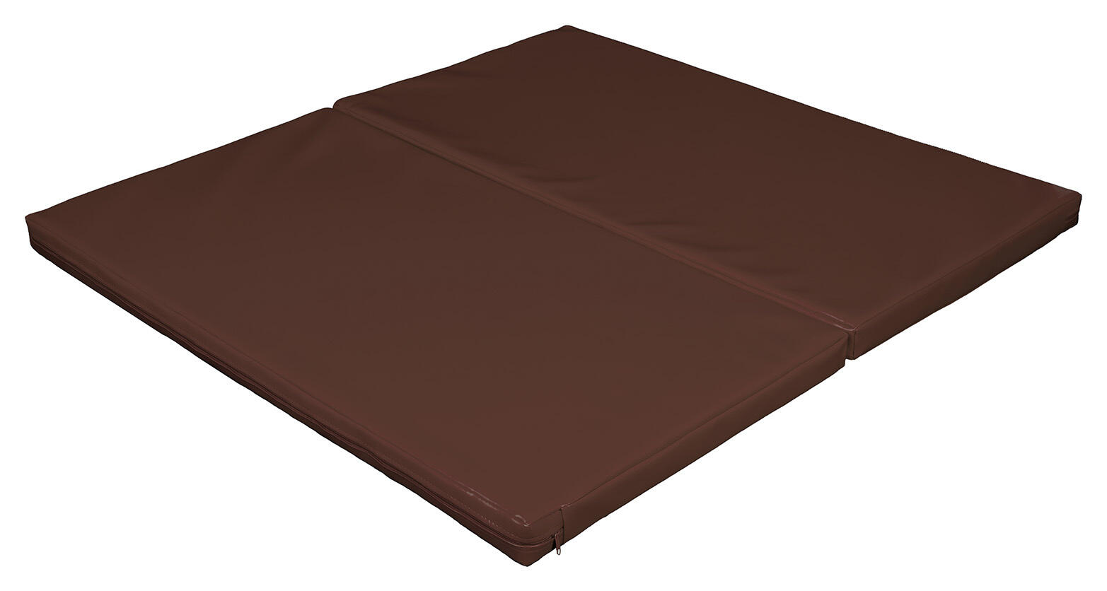Materac dwuczęściowy z rzepami UNDERFIT 130 x 120 x 6 cm twardy brązowy 2/7