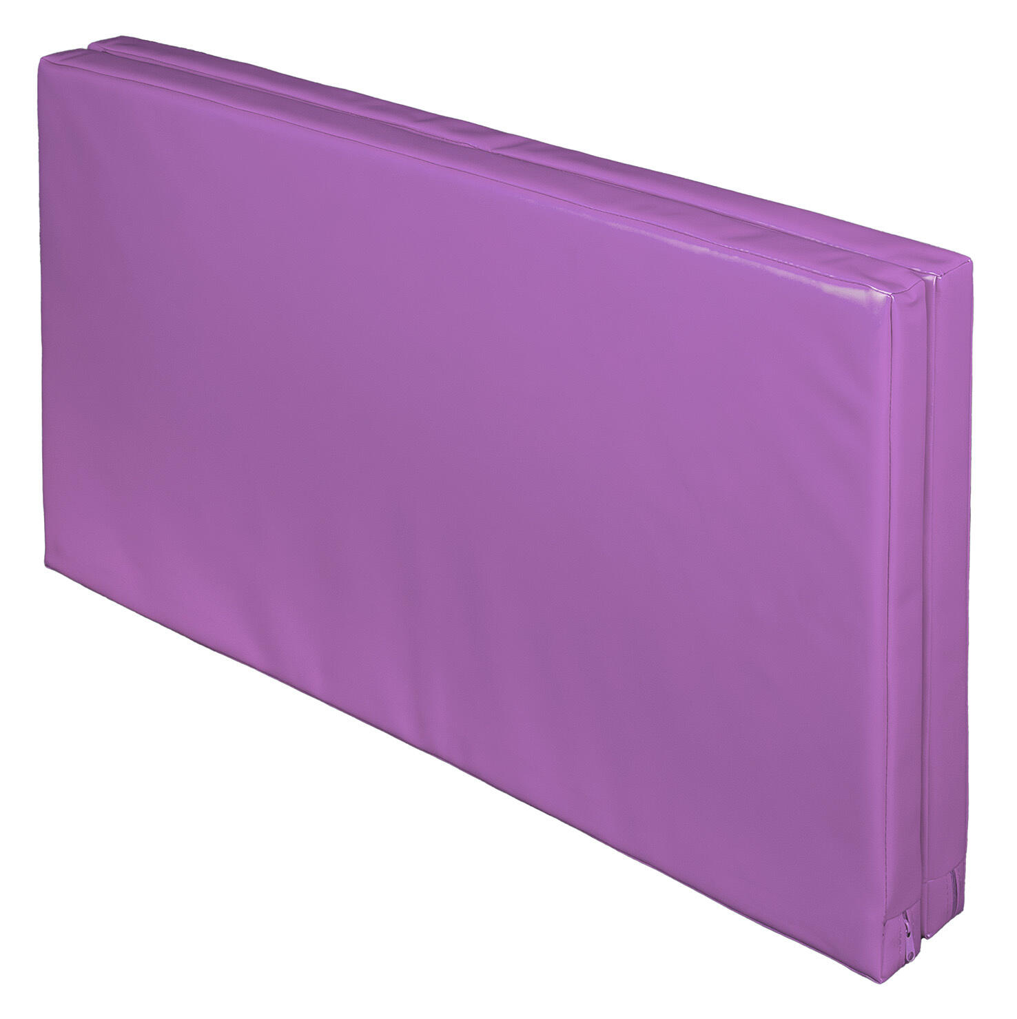 Materac dwuczęściowy z rzepami UNDERFIT 130 x 120 x 6 cm twardy fioletowy 4/7