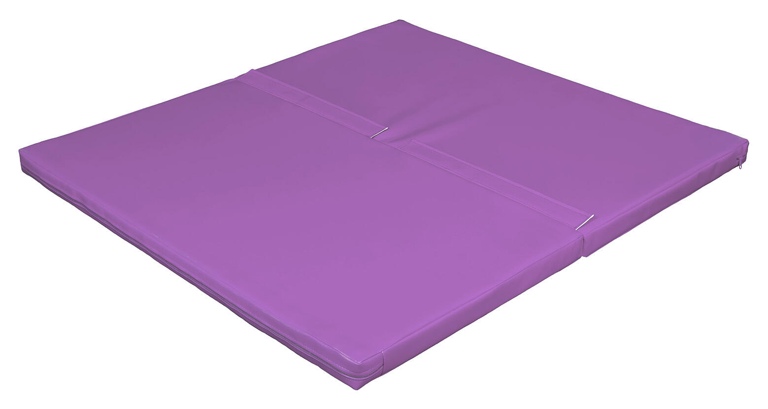 Materac dwuczęściowy z rzepami UNDERFIT 130 x 120 x 6 cm twardy fioletowy 3/7