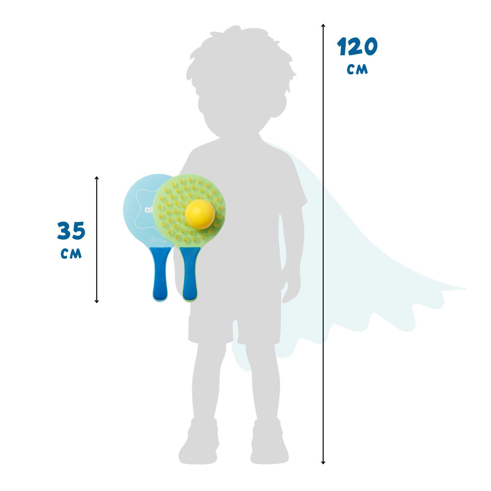 2in1 Beachball-Set, Beachtennis mit Saugnapf-Schlägern für Strand & Garten 7/7