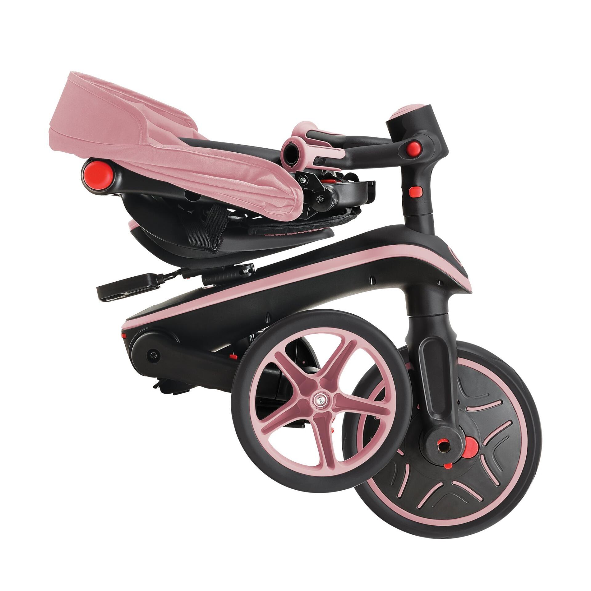 Explorer Trike Foldable 4 in 1 Tricycle - Deep Pastel Pink