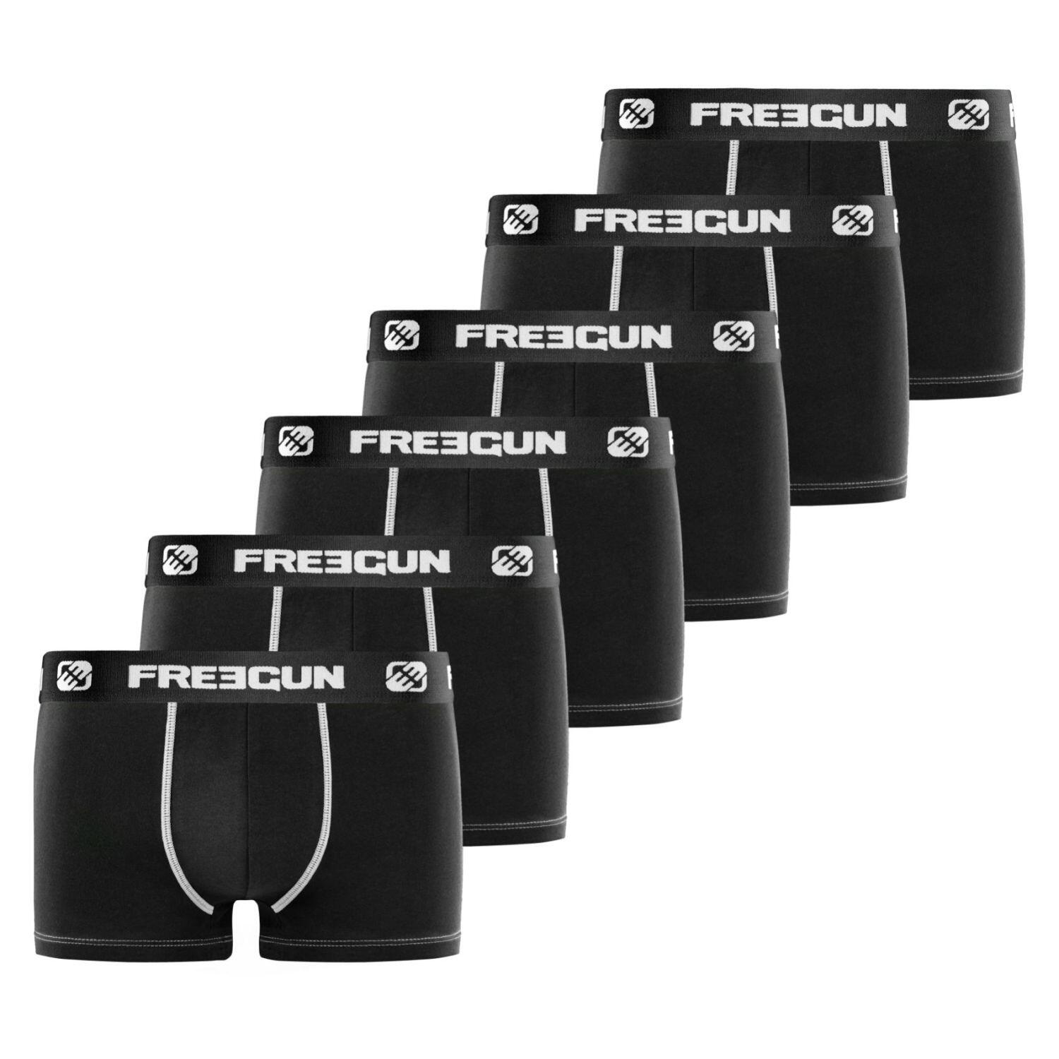 Freegun - Lot De 6 Boxers Homme Microfibre - Caleçon - Multicolore - Decathlon