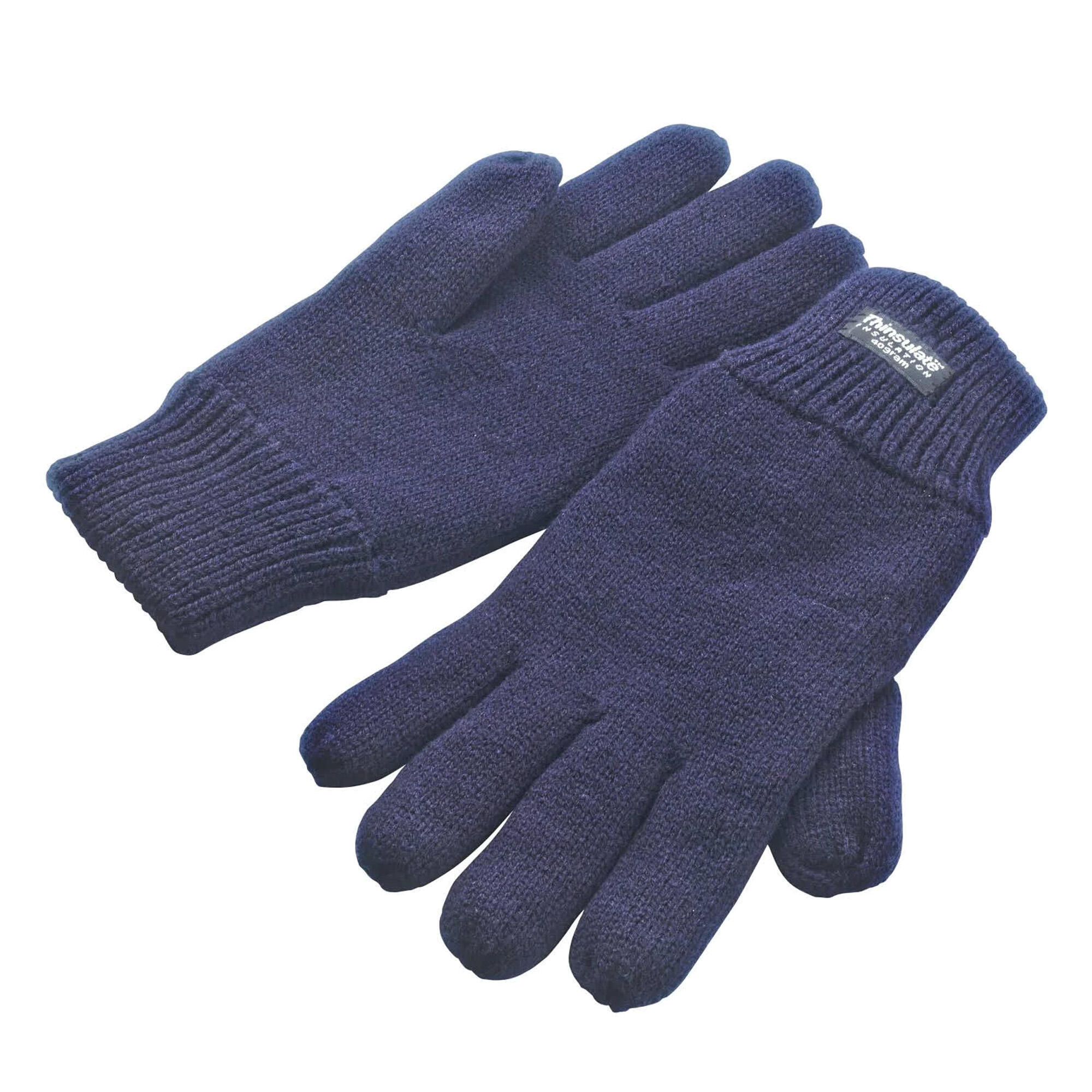 Childrens/Kids Lined Thinsulate Gloves (Navy) 2/3
