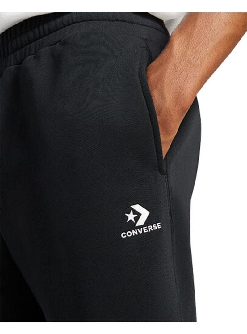 Calças curtas masculinas Converse Go-to bordadas pretas 4/5