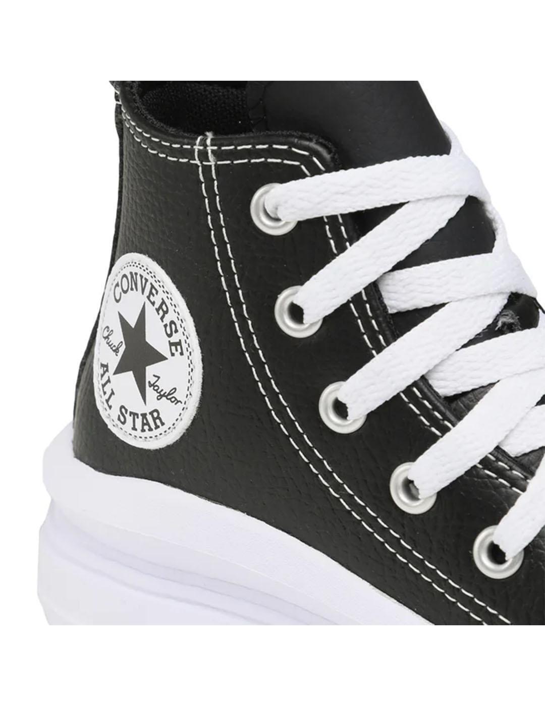 Zapatilla para Niña Converse All star move plataform Negro 3/4