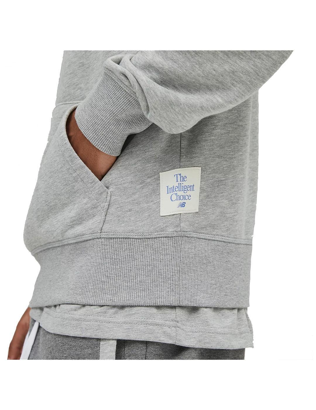 Sudadera para Hombre New balance Mt21565 Gris 4/4