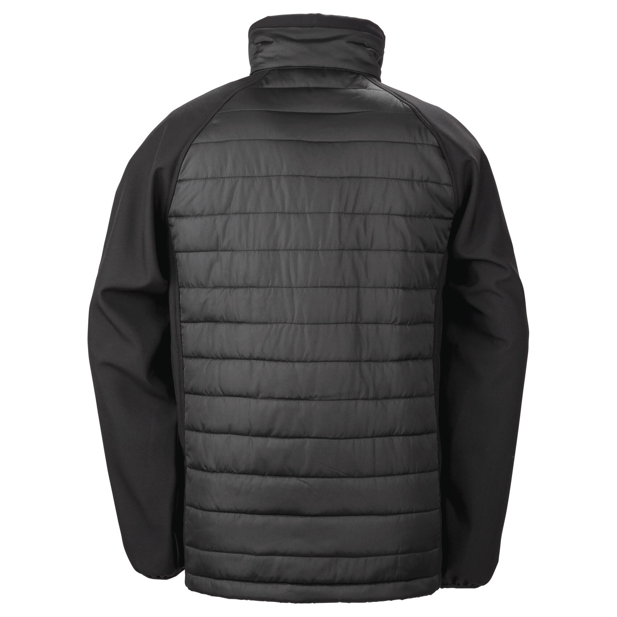 Unisex Adult Compass Softshell Padded Jacket (Black/Grey) 2/3