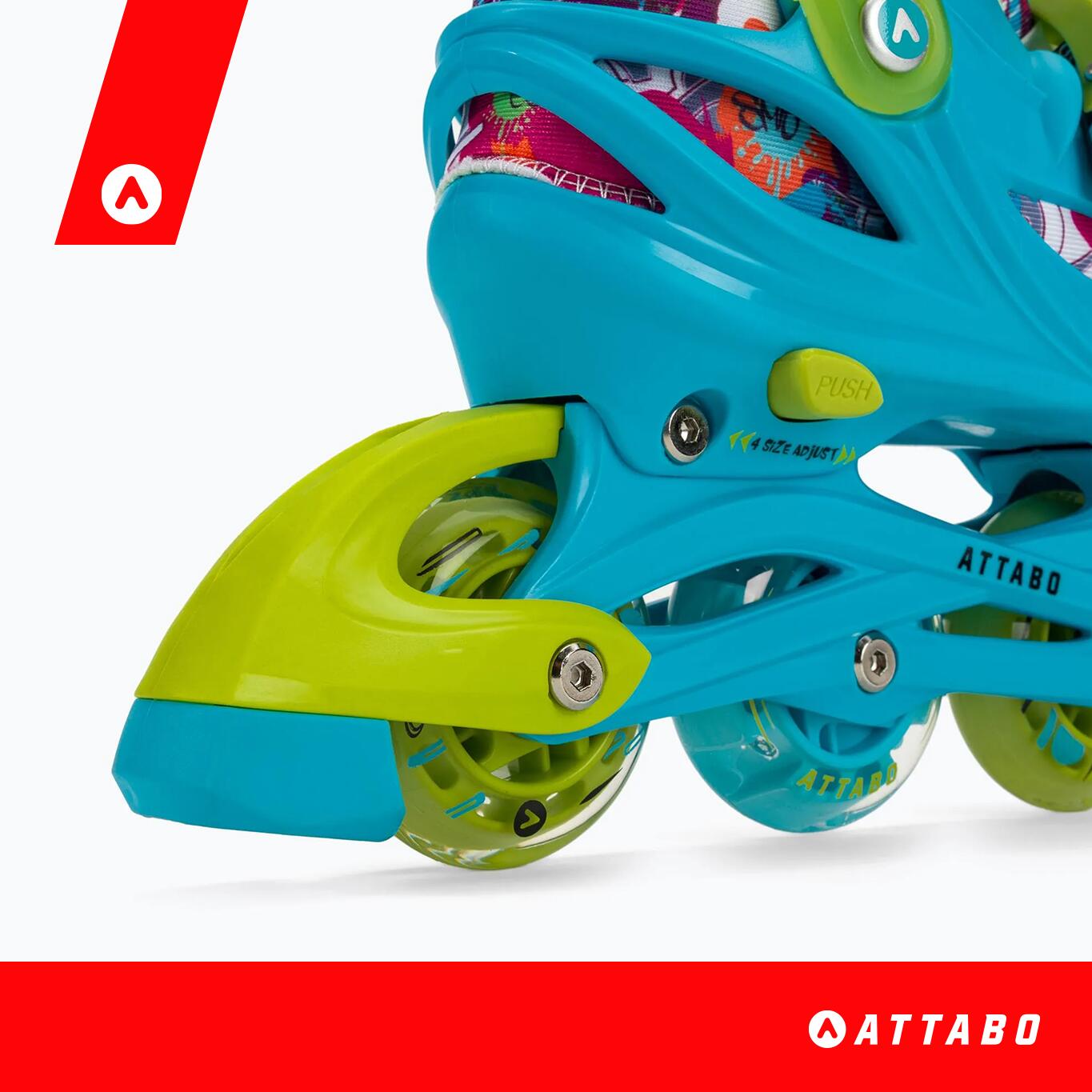 ATTABO Turbojet LED kinderrolschaatsen 6/7