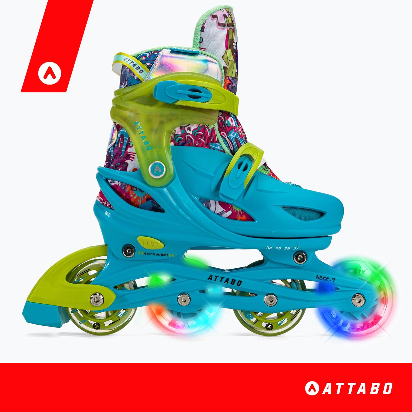 ATTABO Turbojet LED kinderrolschaatsen 2/7