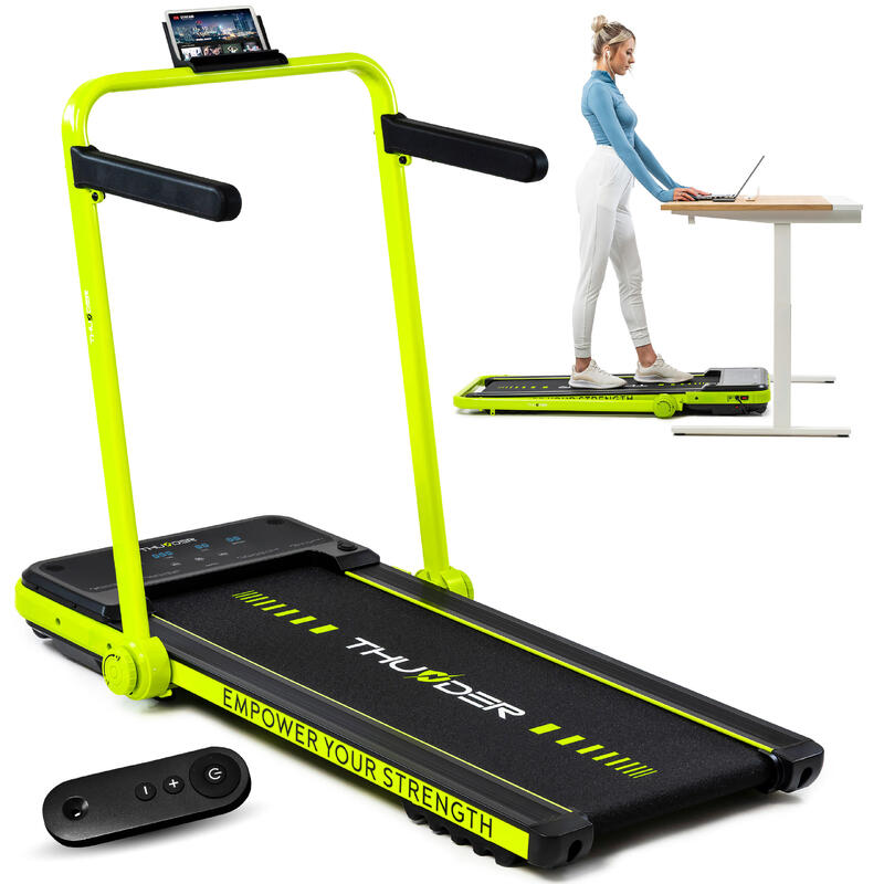 Futópad összecsukható elektromos 130 kg THUNDER  IMPACT-LIME 12 km/h