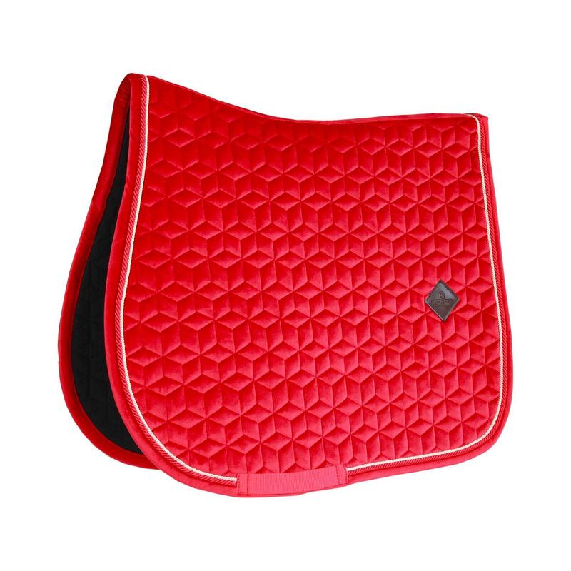 Tapis de selle FULL - Rouge - Velours - Saut d'obstacles