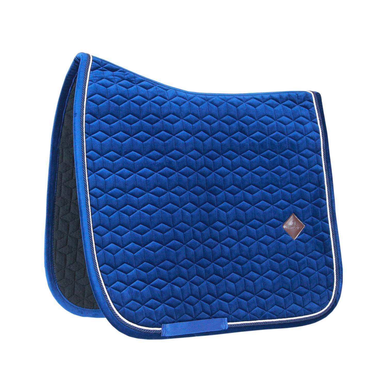 KENTUCKY HORSEWEAR Zadeldek FULL - Marineblauw - Velvet - Dressuur - Zadeldoek