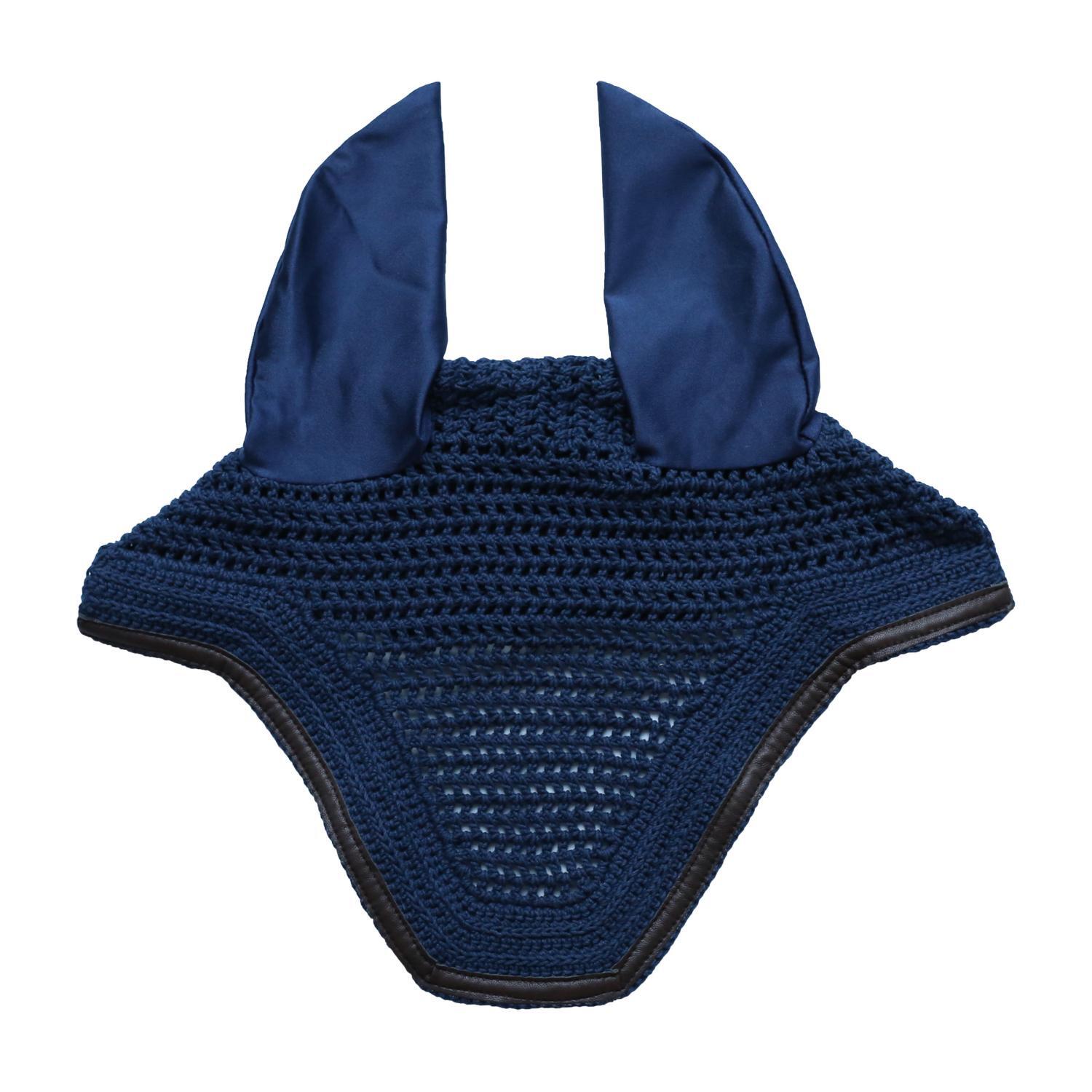 Kentucky Horsewear - Bonnet Anti-mouche Wellington Leather Bleu Marine - Bonnet Cheval - Bleu - Fs - Decathlon