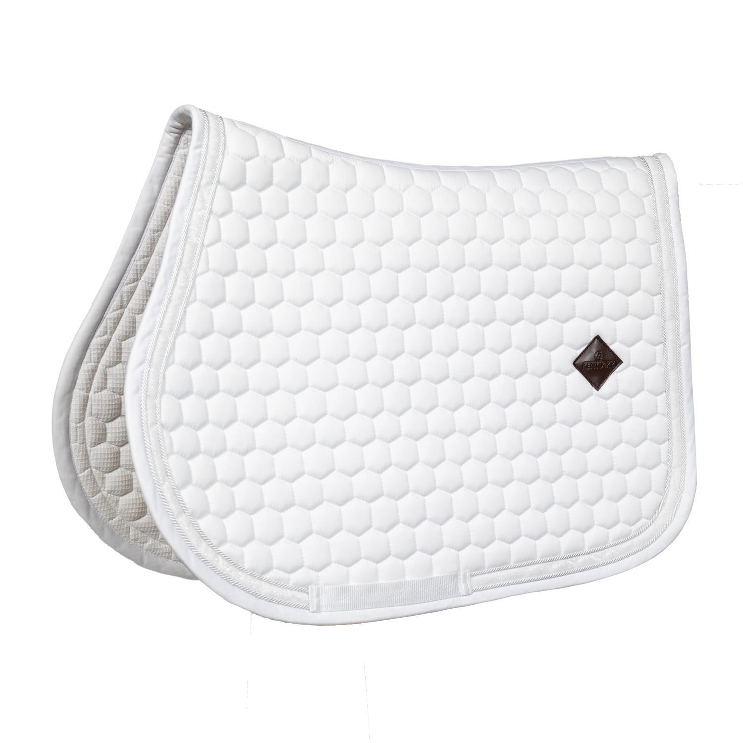 Kentucky Horsewear - Tapis Glitter Band Jumping Blanc/blanc - Tapis De Selle - Blanc - Fs - Decathlon