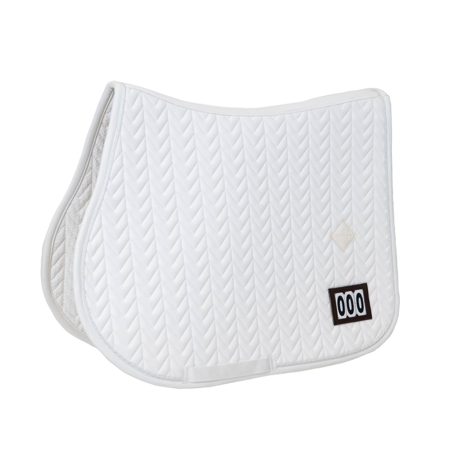 Kentucky Horsewear - Tapis Fishbone Compétition Avec 2 Numbre Jumping Blanc - Tapis De Selle - Blanc - Fs - Decathlon