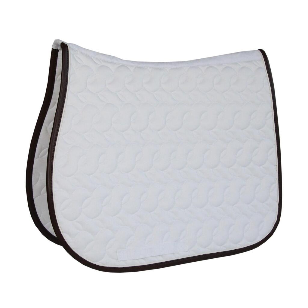 Saddle Pad White-White-Brown