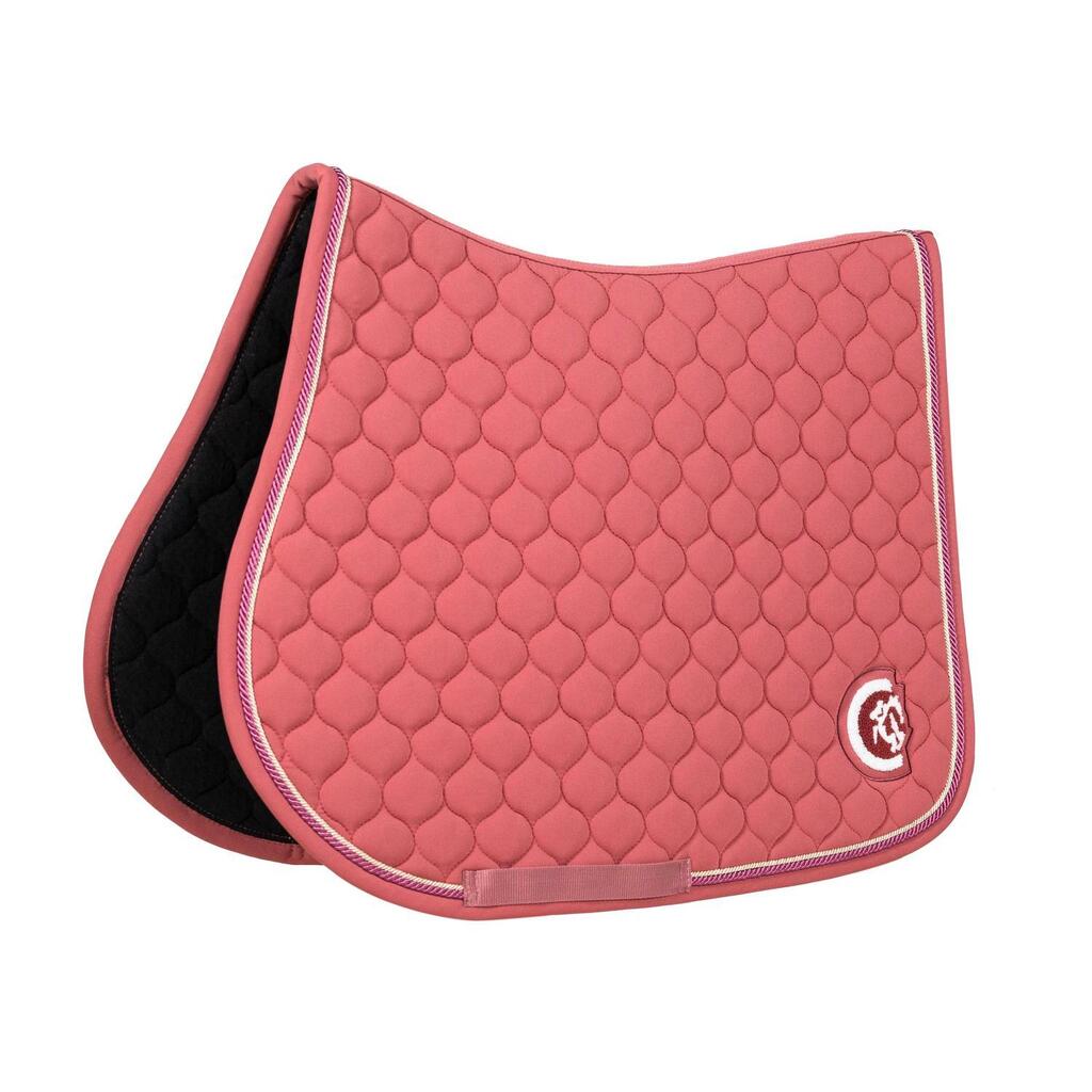 Saddle Pad onion quilt 3D logo jumping fuchsia