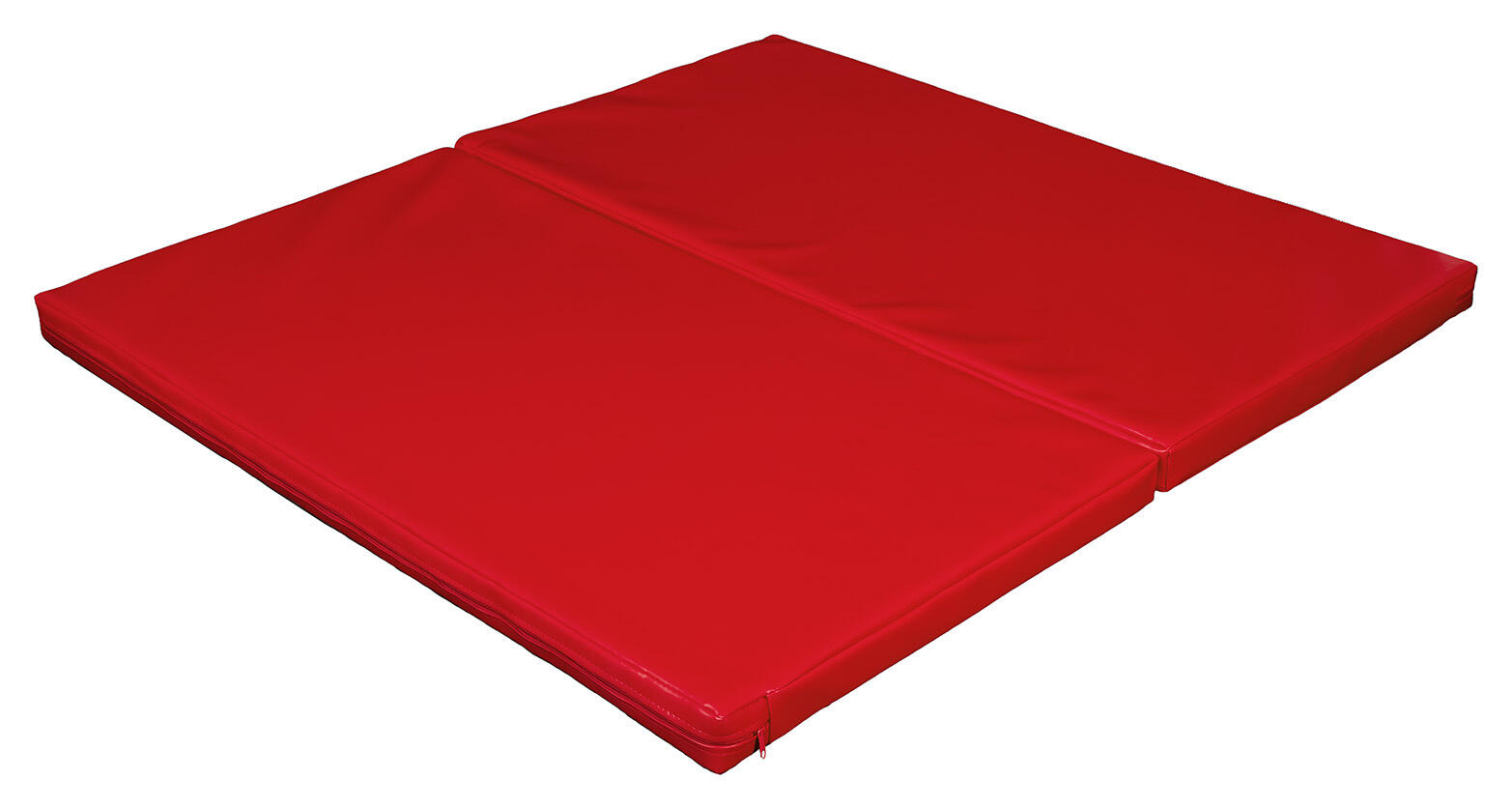 Materac dwuczęściowy z rzepami UNDERFIT 130 x 120 x 6 cm twardy czerwony 2/7