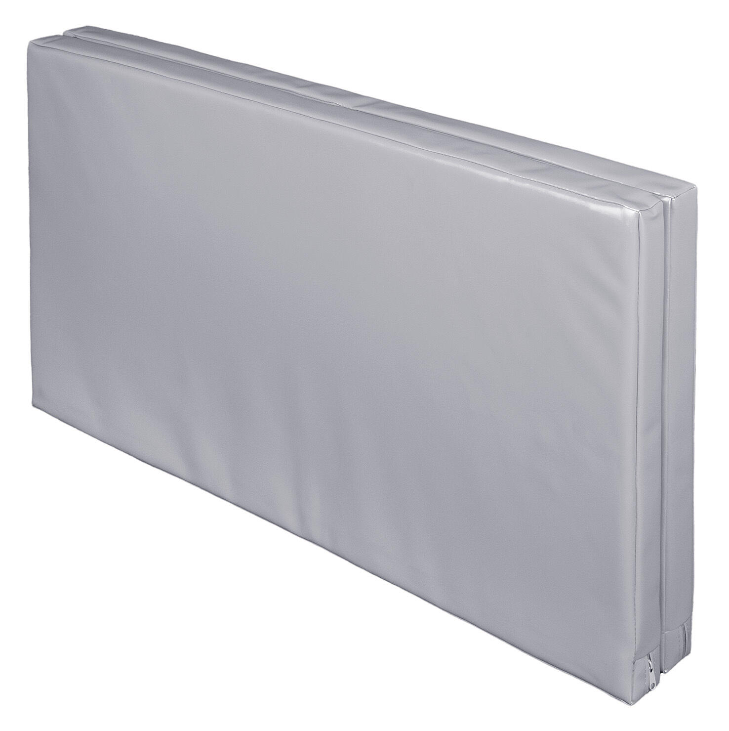 Materac dwuczęściowy z rzepami UNDERFIT 130 x 120 x 6 cm twardy szary 4/7