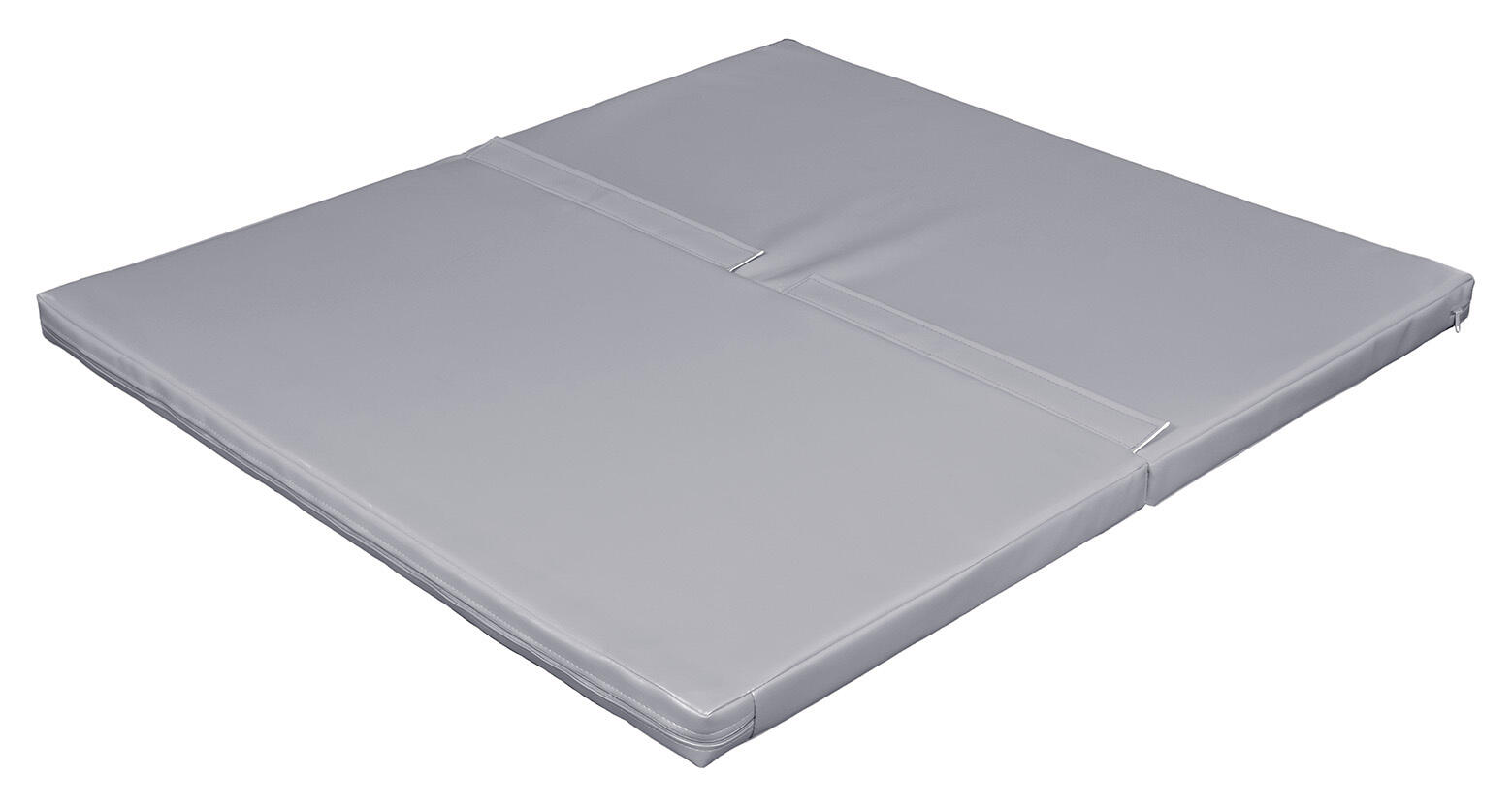 Materac dwuczęściowy z rzepami UNDERFIT 130 x 120 x 6 cm twardy szary 3/7