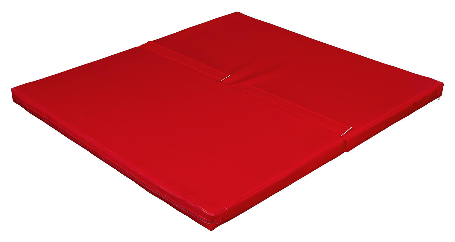 Materac dwuczęściowy z rzepami UNDERFIT 130 x 120 x 6 cm twardy czerwony 3/7
