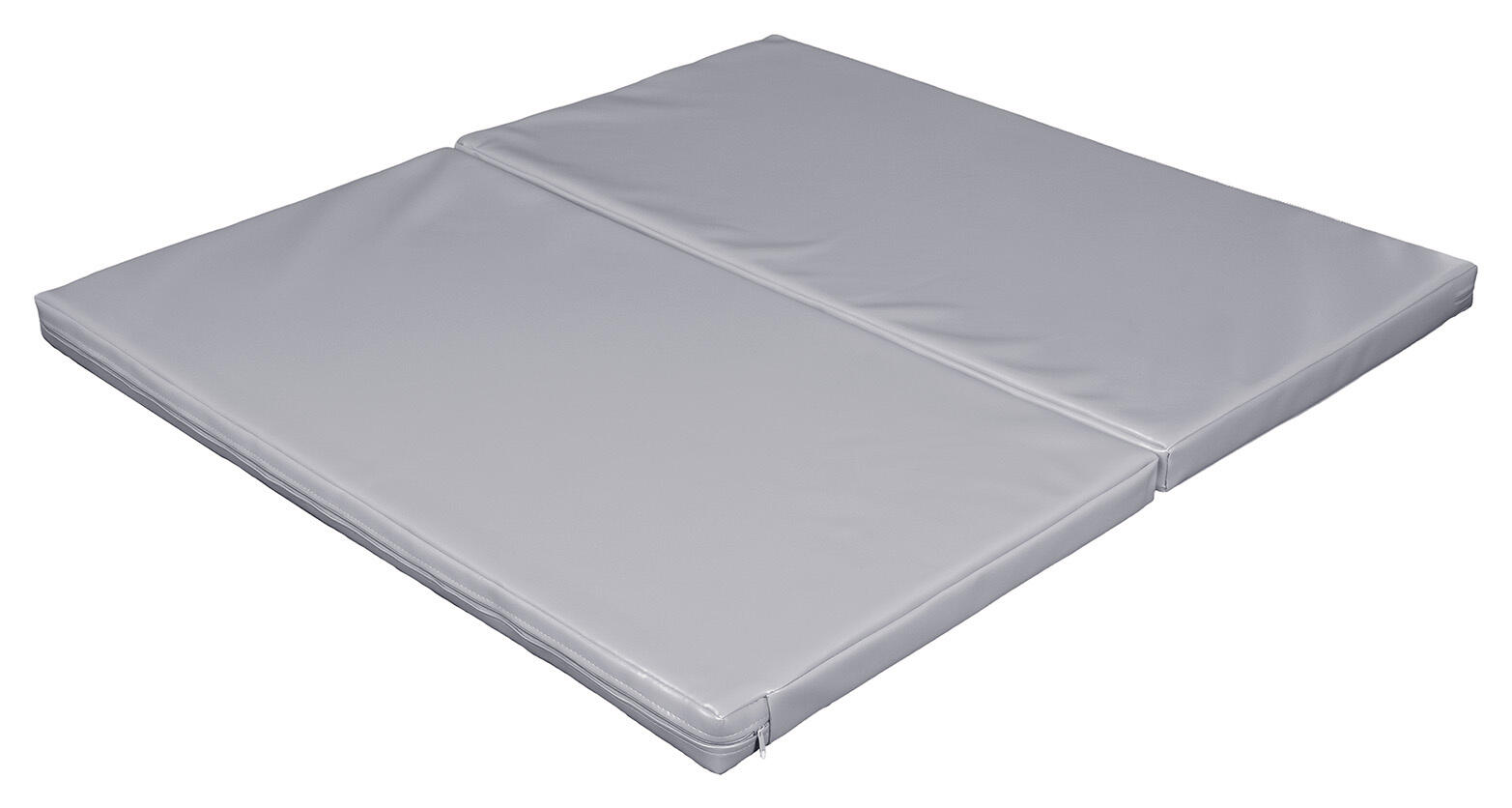 Materac dwuczęściowy z rzepami UNDERFIT 130 x 120 x 6 cm twardy szary 2/7
