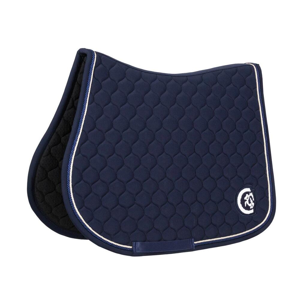Saddle Pad onion quilt 3D logo jumping navy