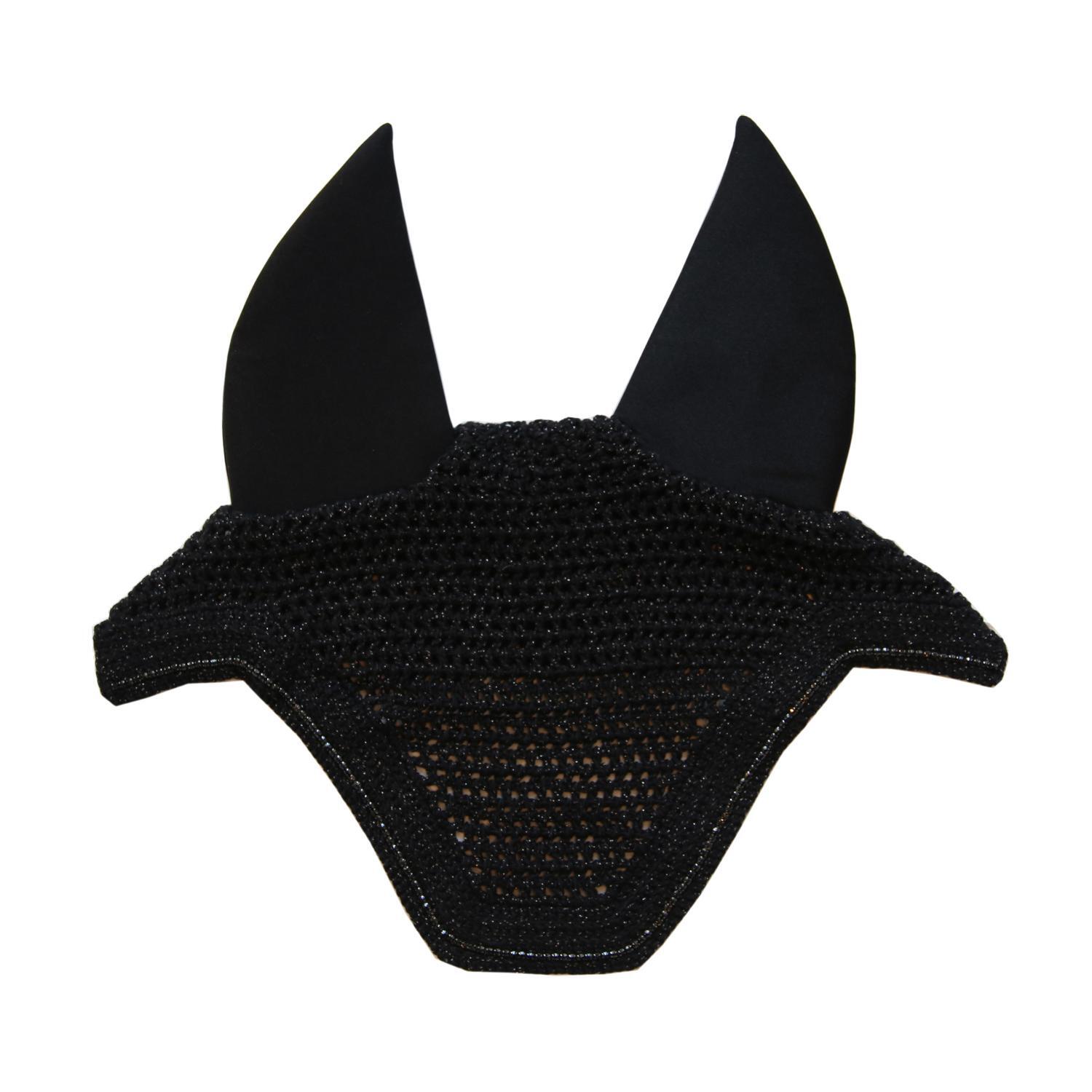 Kentucky Horsewear - Bonnet Anti-mouche Wellington Sparkling Soundless Noir - Bonnet Cheval - Noir - Taille Unique - Decathlon