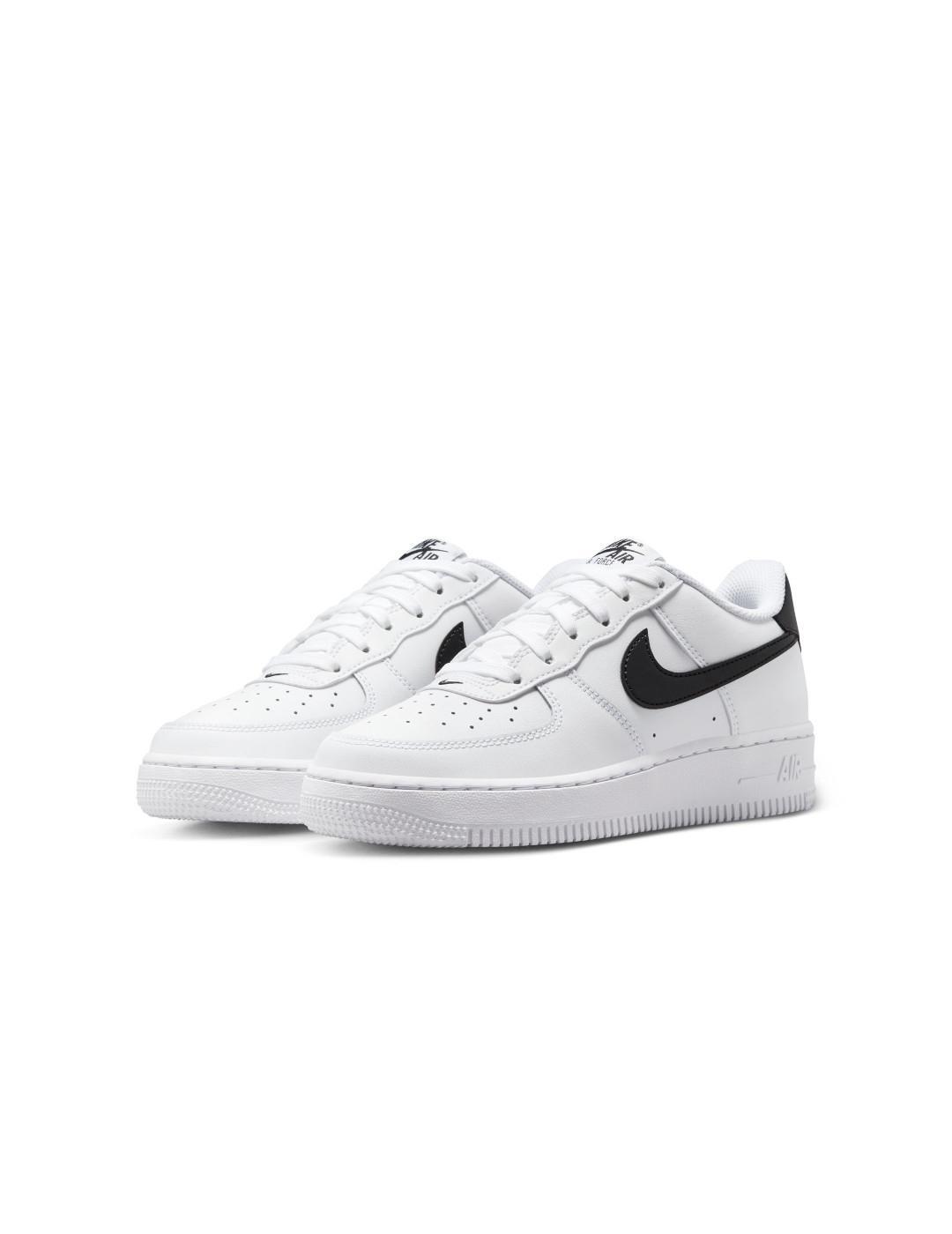 Nike Air Force 1 Low - White Black (GS) 3/7