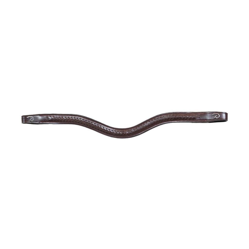 V-shaped braided browband for horse Dy'on