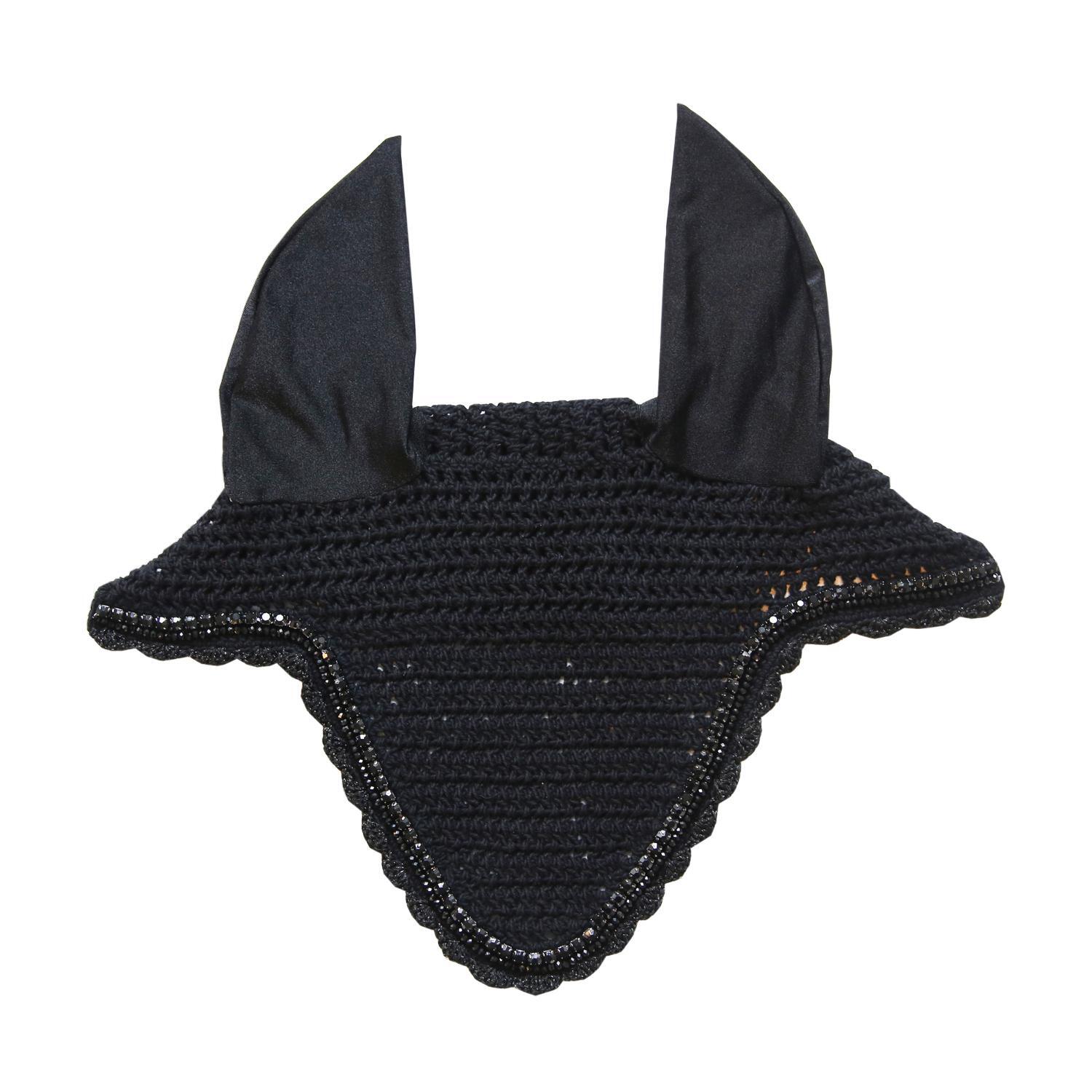 Kentucky Horsewear - Bonnet Anti-mouche Long Stone & Pearl Noir - Bonnet Cheval - Noir - Taille Unique - Decathlon