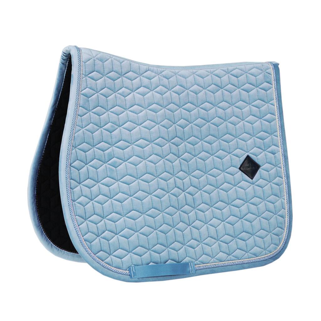 Saddle Pad velvet jumping light blue