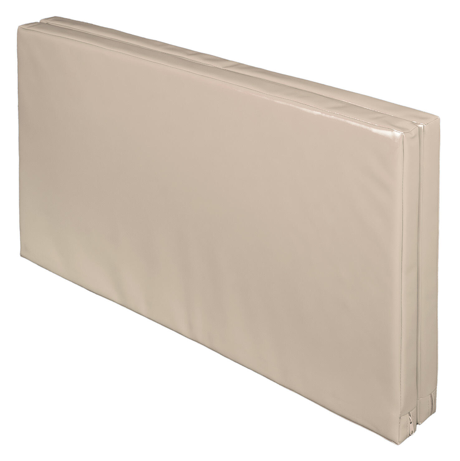 Materac dwuczęściowy z rzepami UNDERFIT 130 x 120 x 6 cm twardy beżowy 4/7