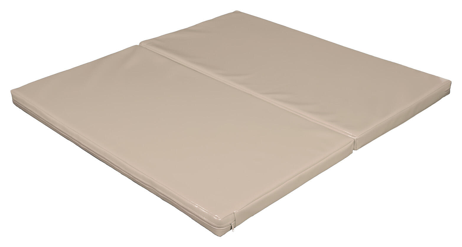 Materac dwuczęściowy z rzepami UNDERFIT 130 x 120 x 6 cm twardy beżowy 2/7