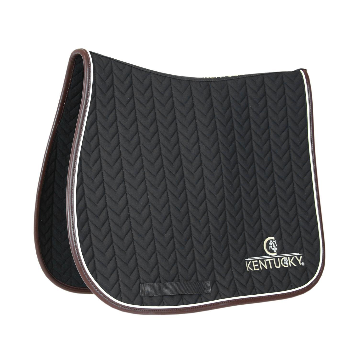 Kentucky Horsewear - Tapis Fishbone Cuir Jumping Noir - Tapis De Selle - Noir - Fs - Decathlon