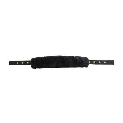 Halster - transport halster - wol/bont hals stuk - zwart