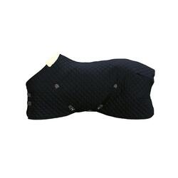 Couverture d’écurie - 600D - 80 cm / 4'0 - Fourrure de lapin vegan - Noir