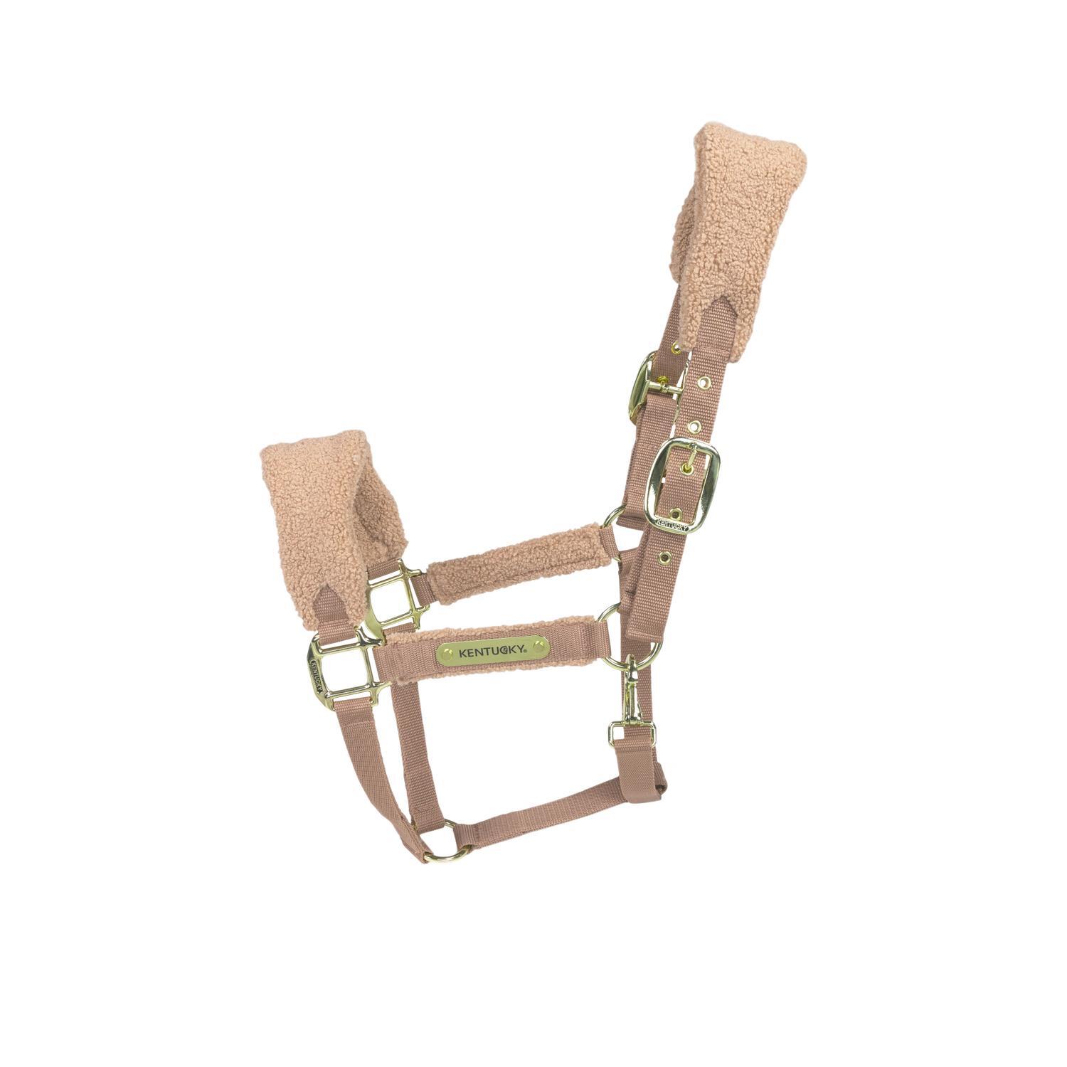 KENTUCKY HORSEWEAR Teddy fleece halster beige cob