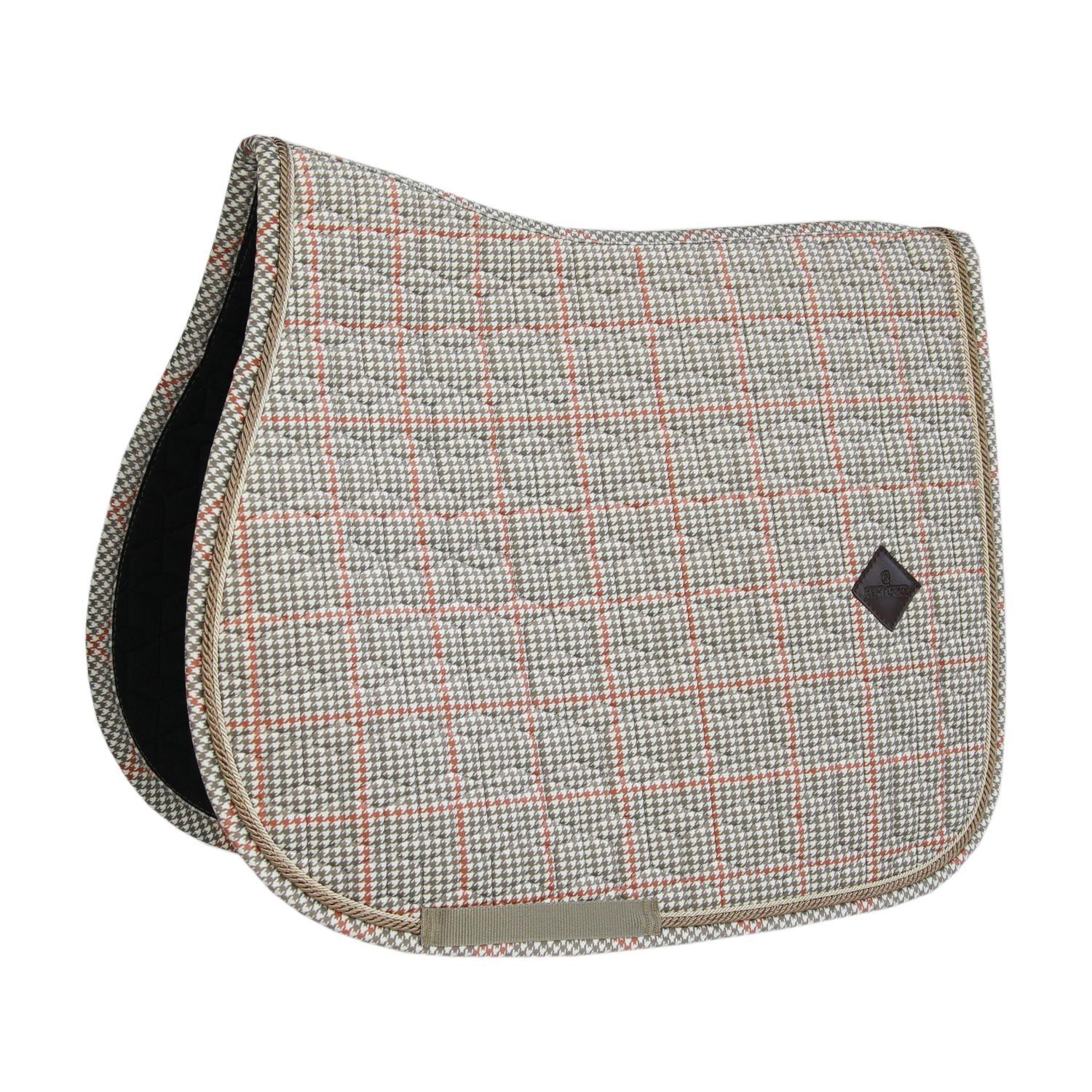 Tapis de selle pied de poule jumping beige