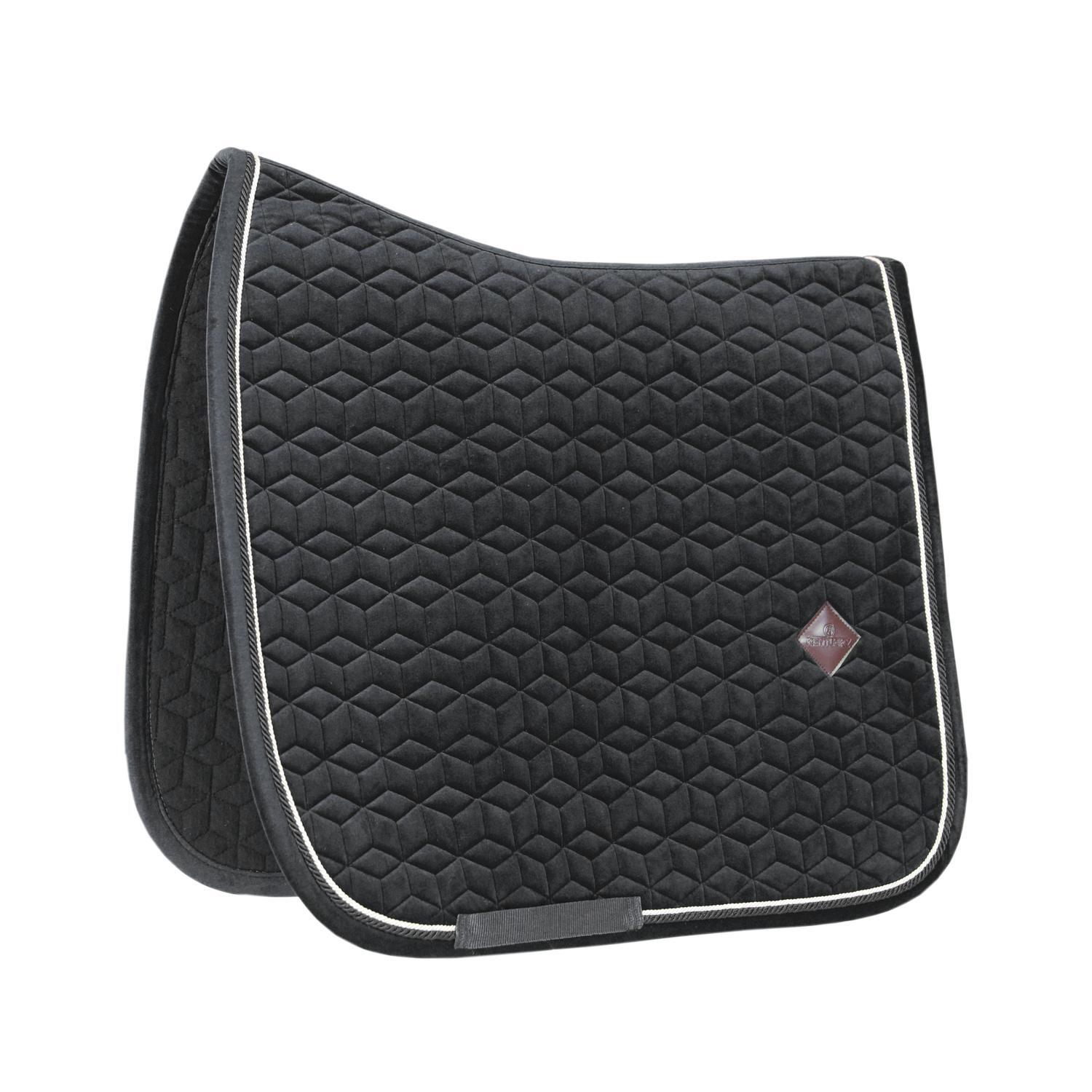 KENTUCKY HORSEWEAR Zadeldek FULL - Zwart - Velvet - Dressuur - Zadeldoek