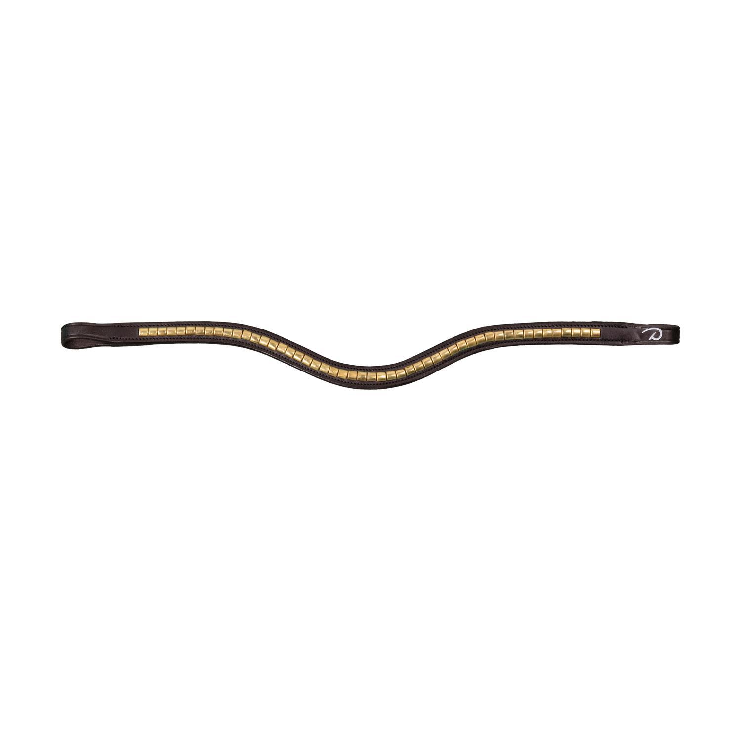KENTUCKY HORSEWEAR Brass Clincher frontriem V-vorm Bruin Cob