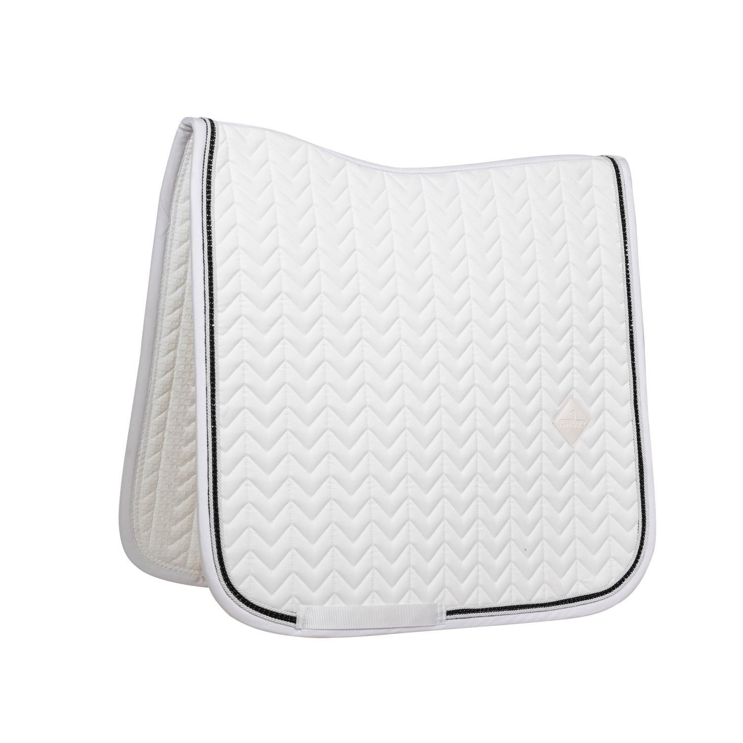Kentucky Horsewear - Tapis Avec Chaine En Métal Dressage Blanc - Tapis De Selle - Blanc - Fs - Decathlon