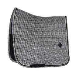 Tapis de selle pied de poule dressage beige