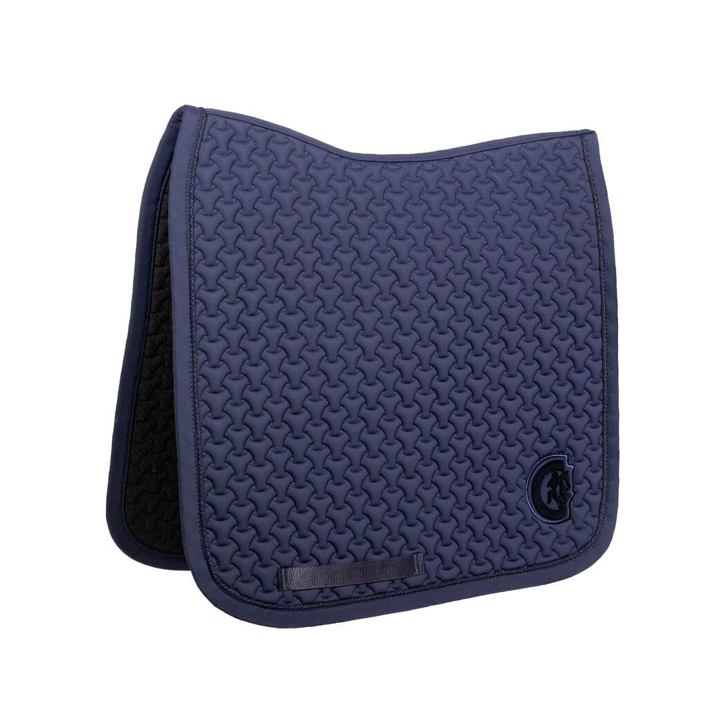 Saddle Pad plaited 3d logo dressage navy