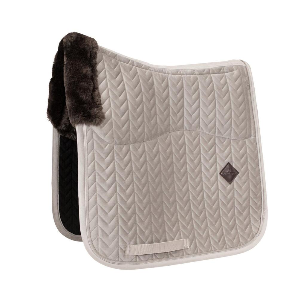 Skin Friendly Saddle Pad velvet dressage beige