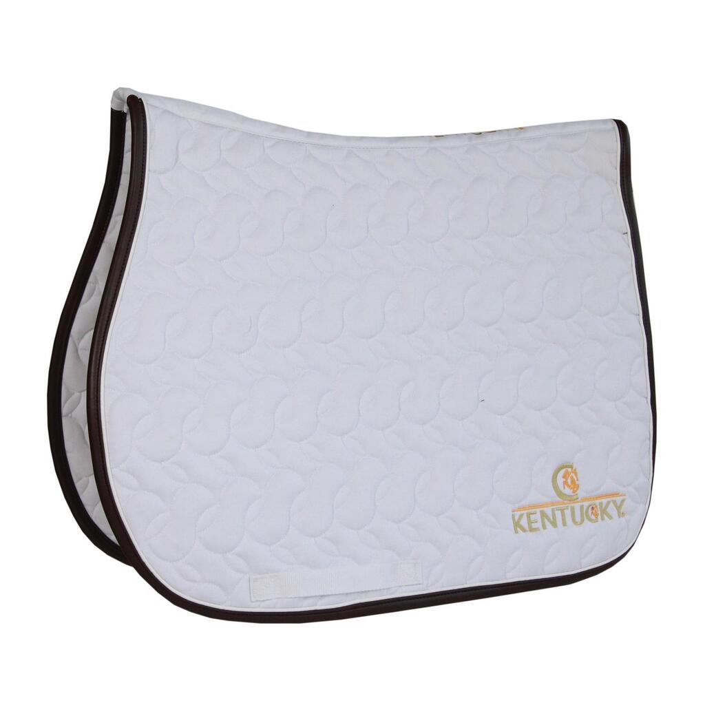 Saddle Pad White-White-Brown