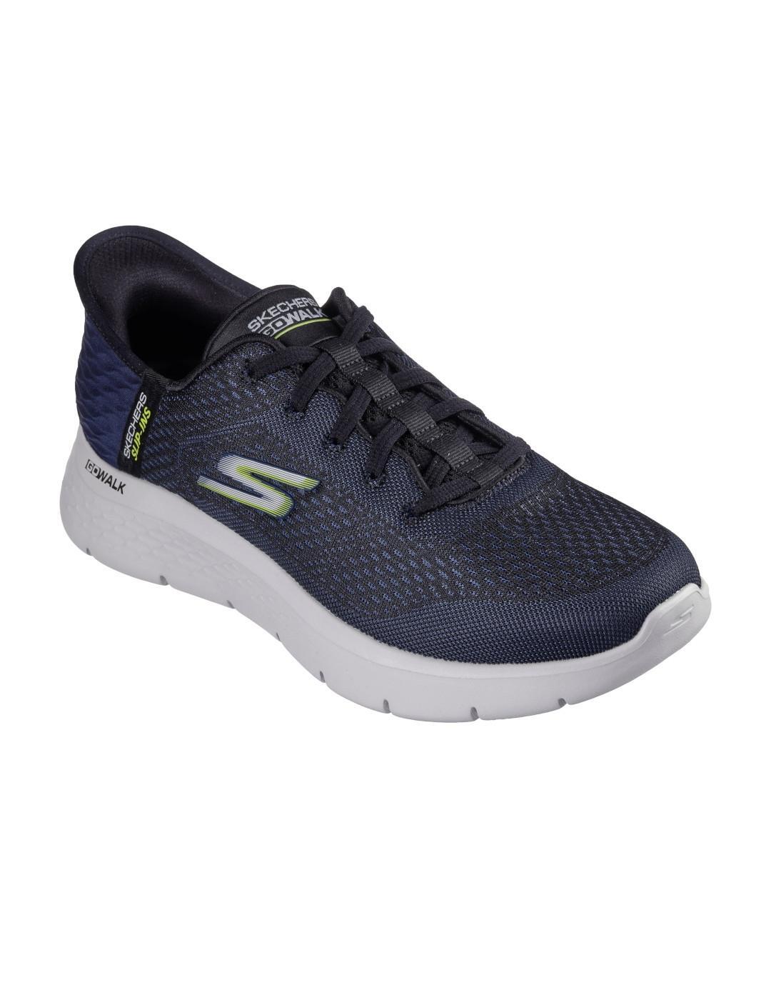 Sandali uomo Skechers Go walk flex slip-ins Blu 3/5