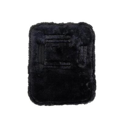 Brust Verlängerer quilted mit Fell 2 Verschlüsse schwarz